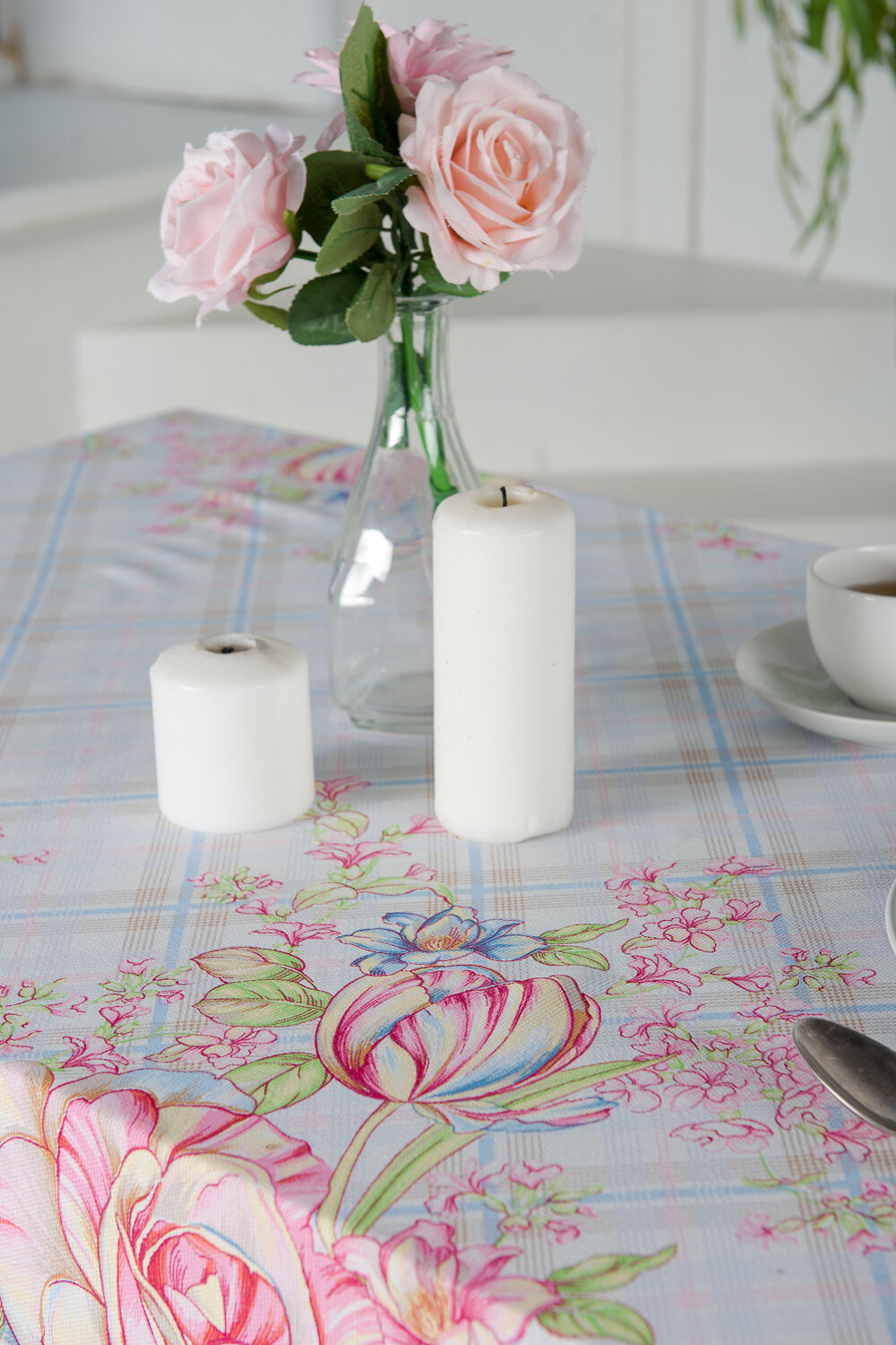 Натали Скатерть 581184 Скатерть Весенний букет голубой