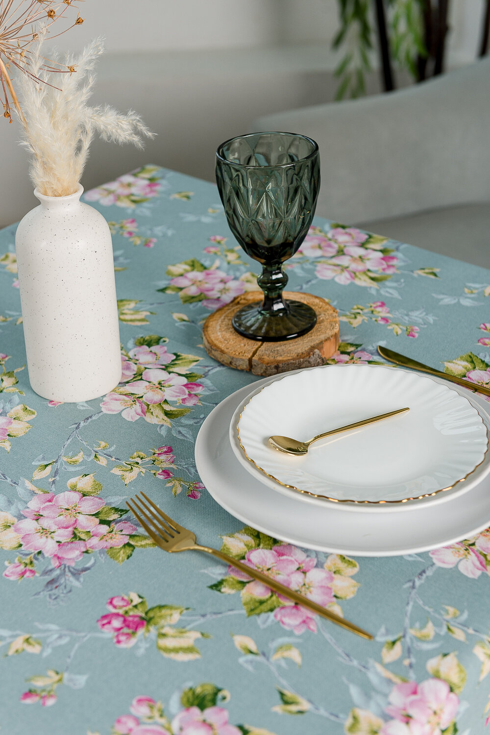 Натали Скатерть 581187 Скатерть Живопись зеленый