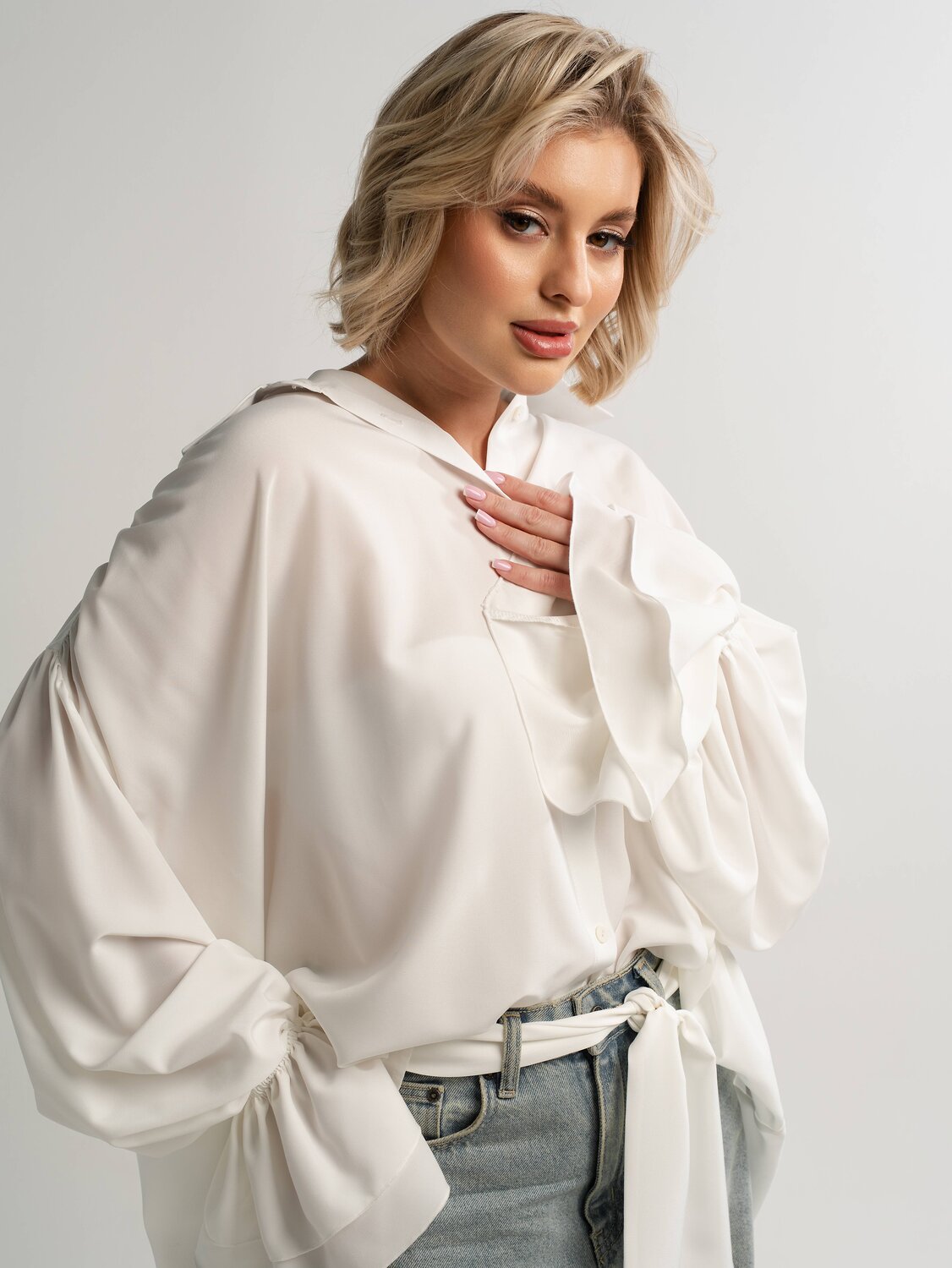 LT Collection Блуза 581267 Б14950-5М молочный