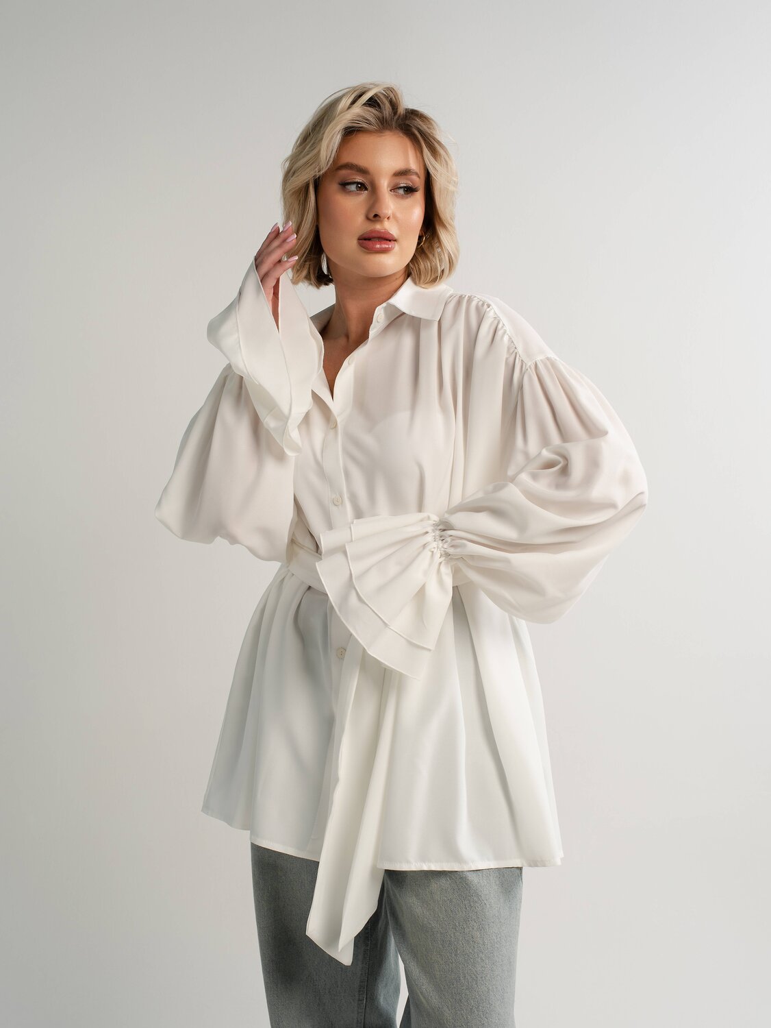 LT Collection Блуза 581267 Б14950-5М молочный