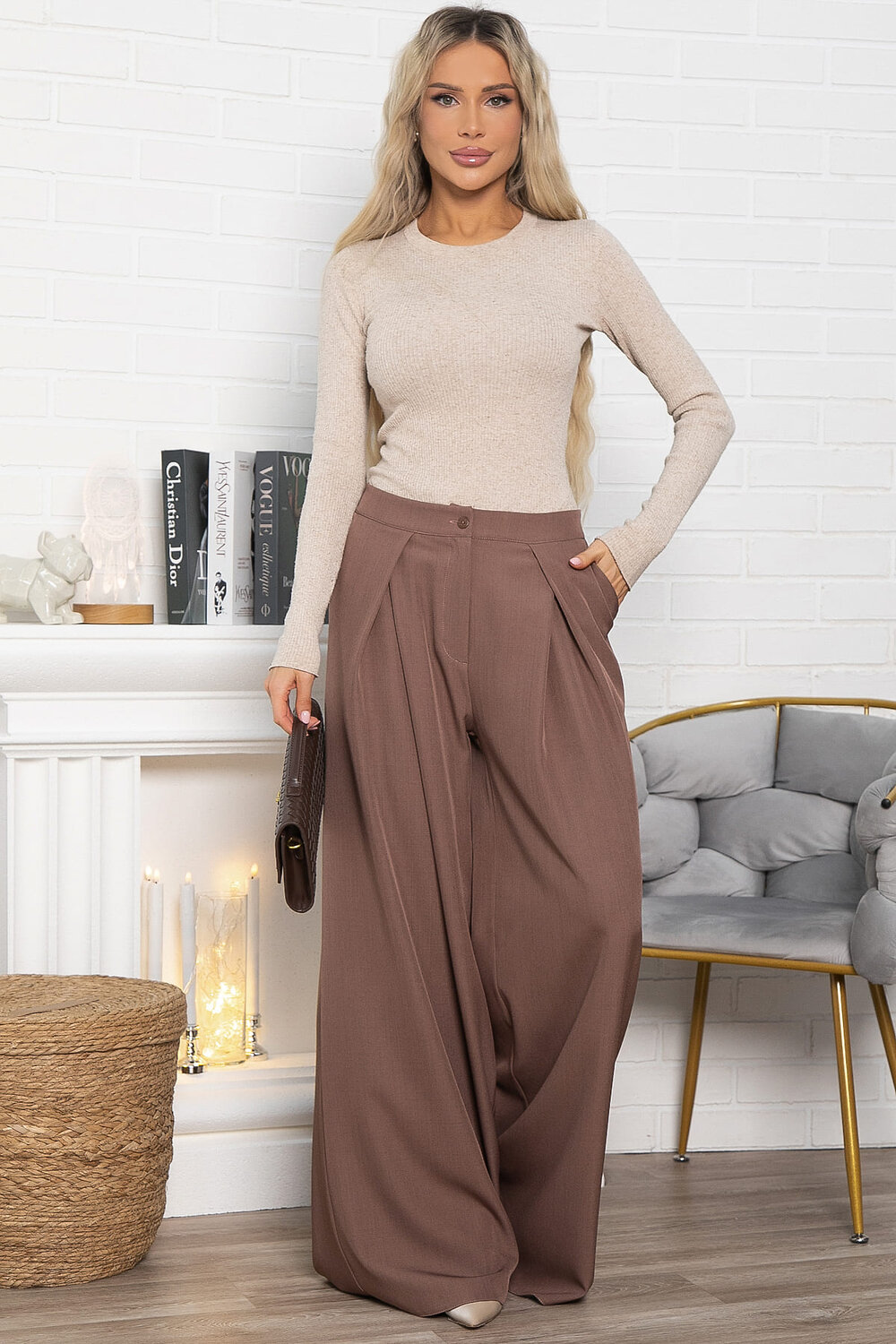 LT Collection Брюки 581270 Б15036-5М коричневый