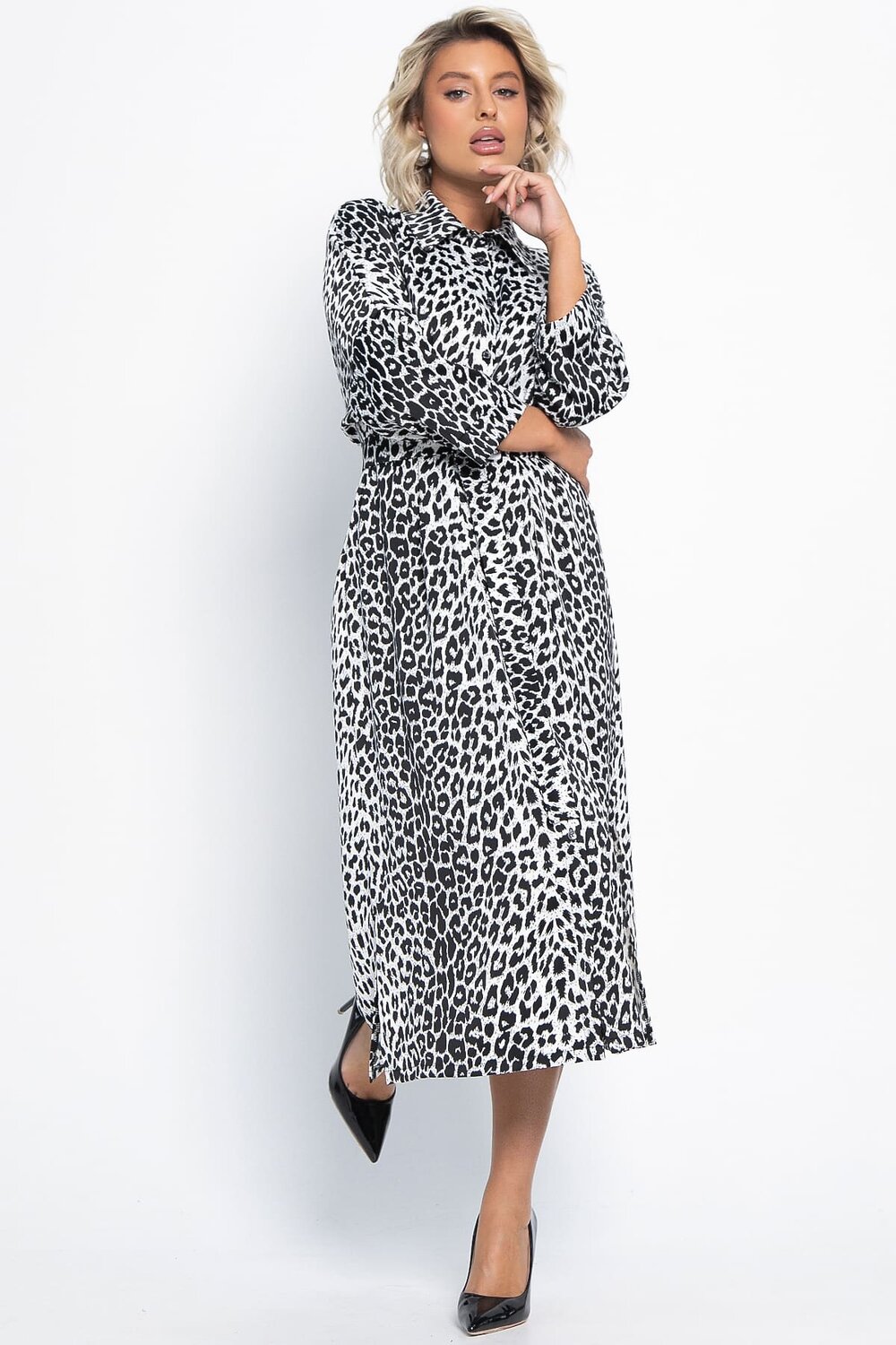 LT Collection Платье 581271 П15091-7М черно-белый