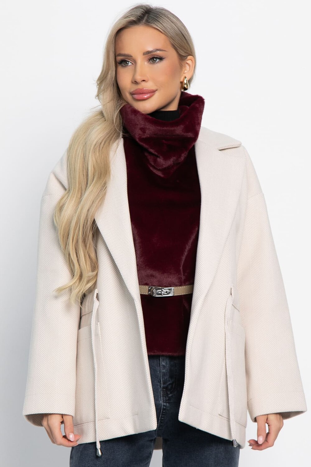 LT Collection Пальто 581273 Б15086-7М бежевый