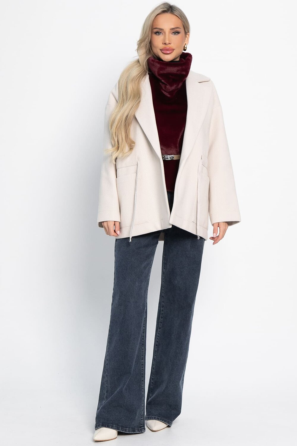 LT Collection Пальто 581273 Б15086-7М бежевый