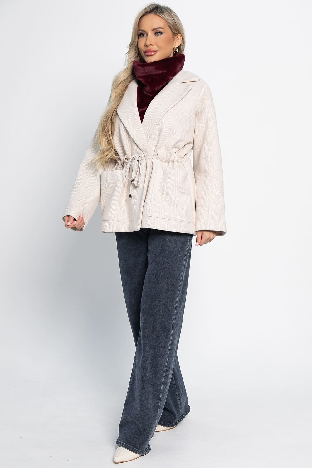 LT Collection Пальто 581273 Б15086-7М бежевый