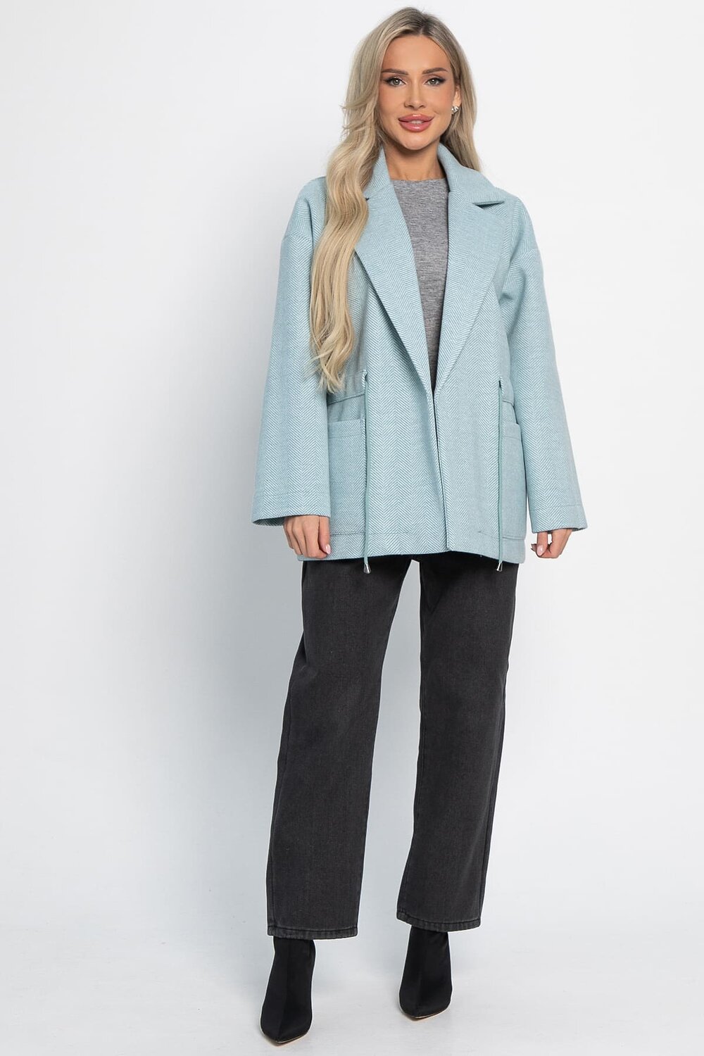 LT Collection Пальто 581274 Б15087-7М голубой