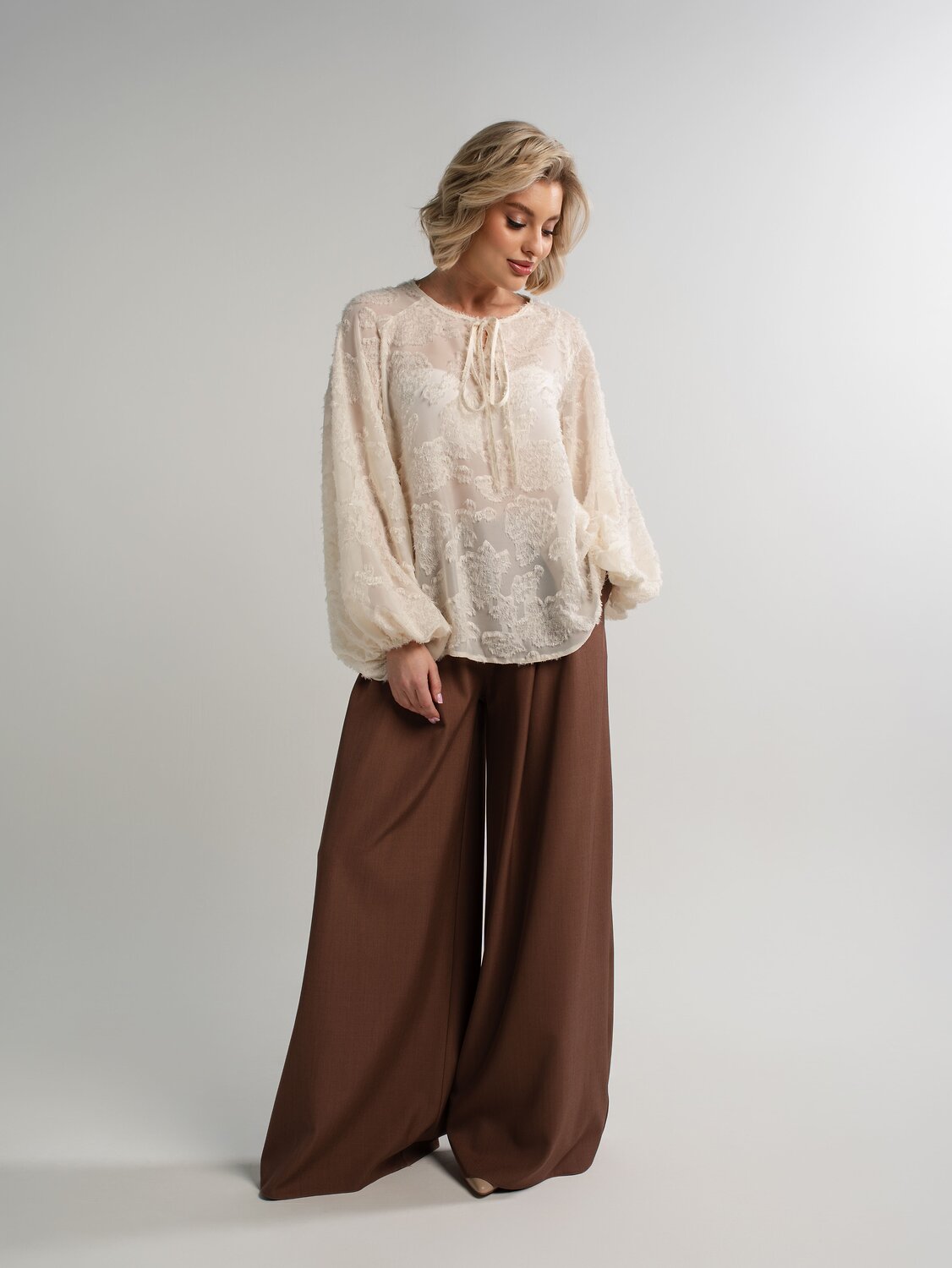 LT Collection Блуза 581277 Б15140-7М молочный