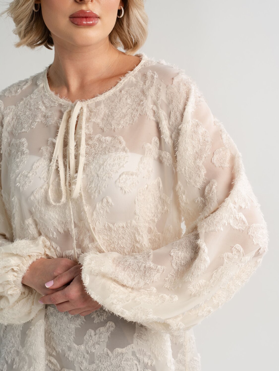 LT Collection Блуза 581277 Б15140-7М молочный