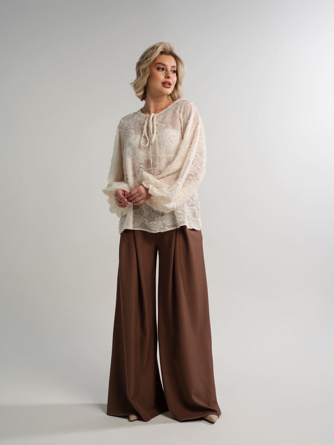 LT Collection Блуза 581277 Б15140-7М молочный