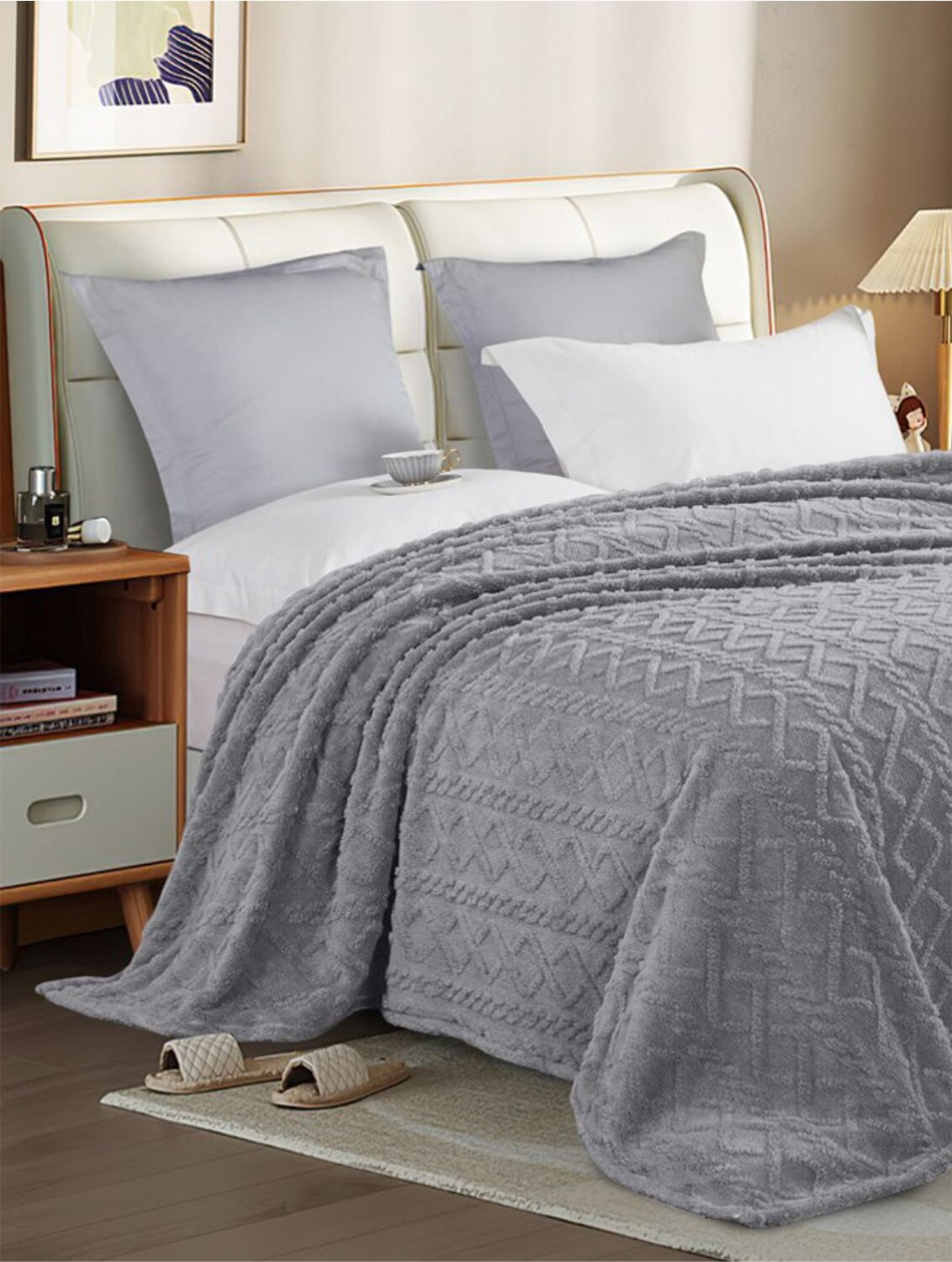 Текс-плюс Плед 581561 00-00246834 СЕРЫЙ