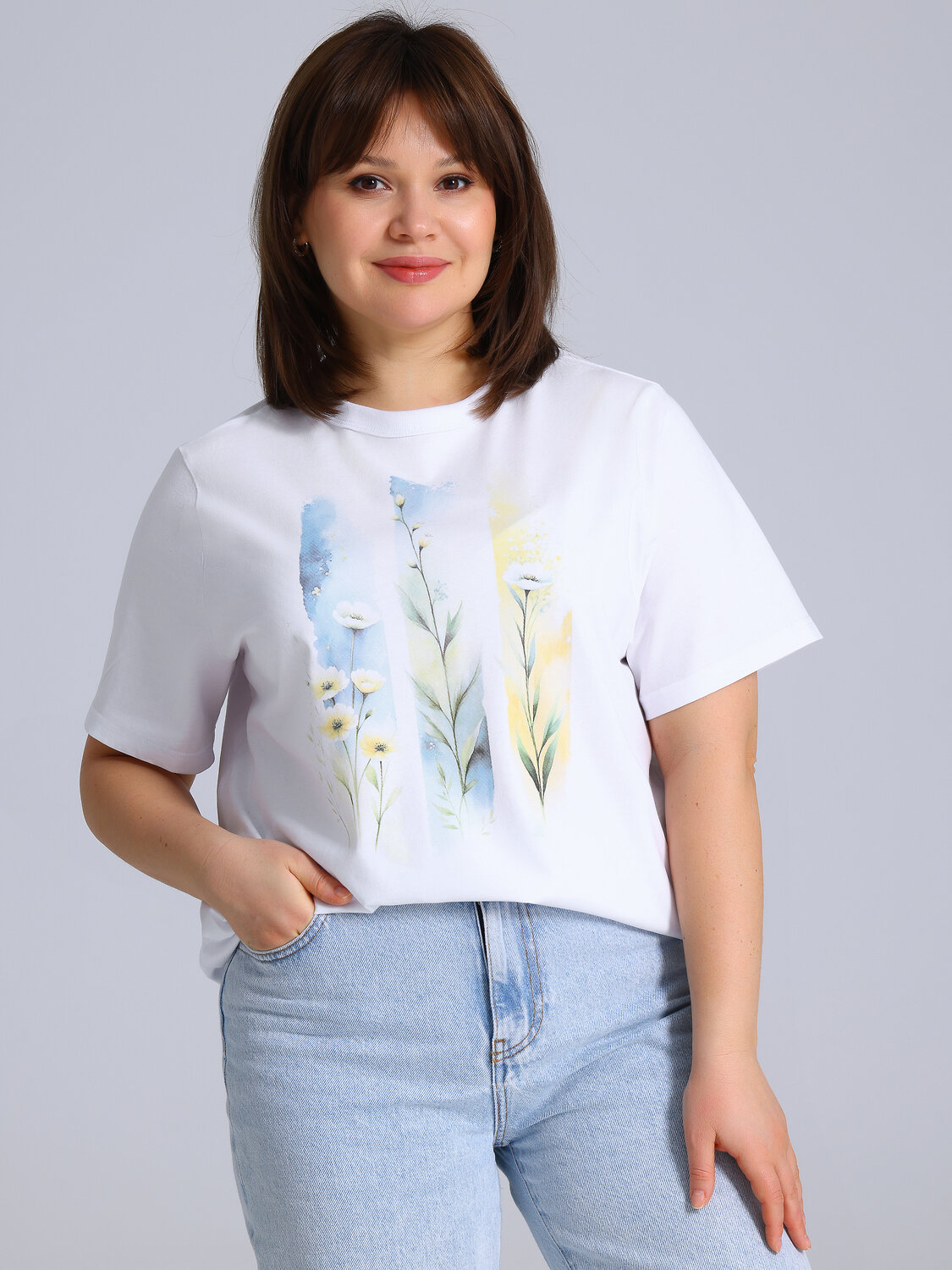 Апрель Футболка 581643 1ЖДФК3298001 белый