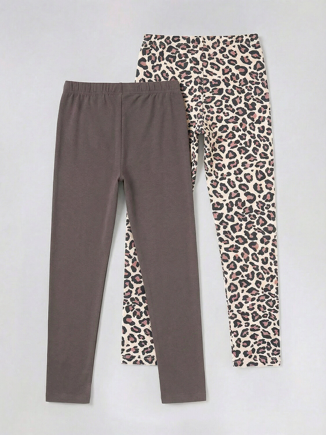 Апрель Легинсы 581666 2ДРЛ5907804н светло-коричневый+коричневый леопард на бежевом