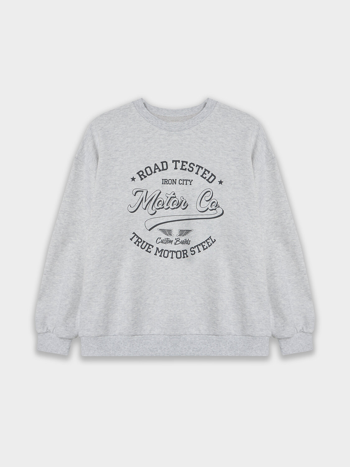 MARK FORMELLE Свитшот 581710 123447 серый меланж +печать