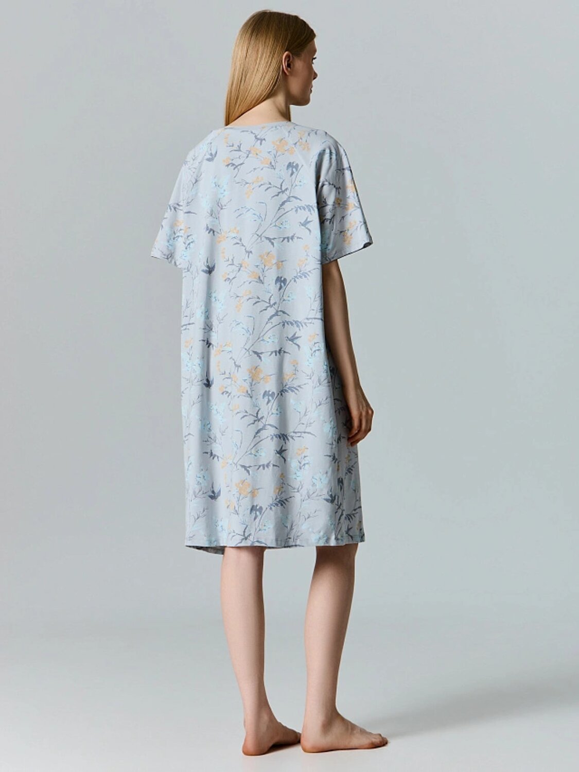 MARK FORMELLE Сорочка 581717 572385 цветочки на сером