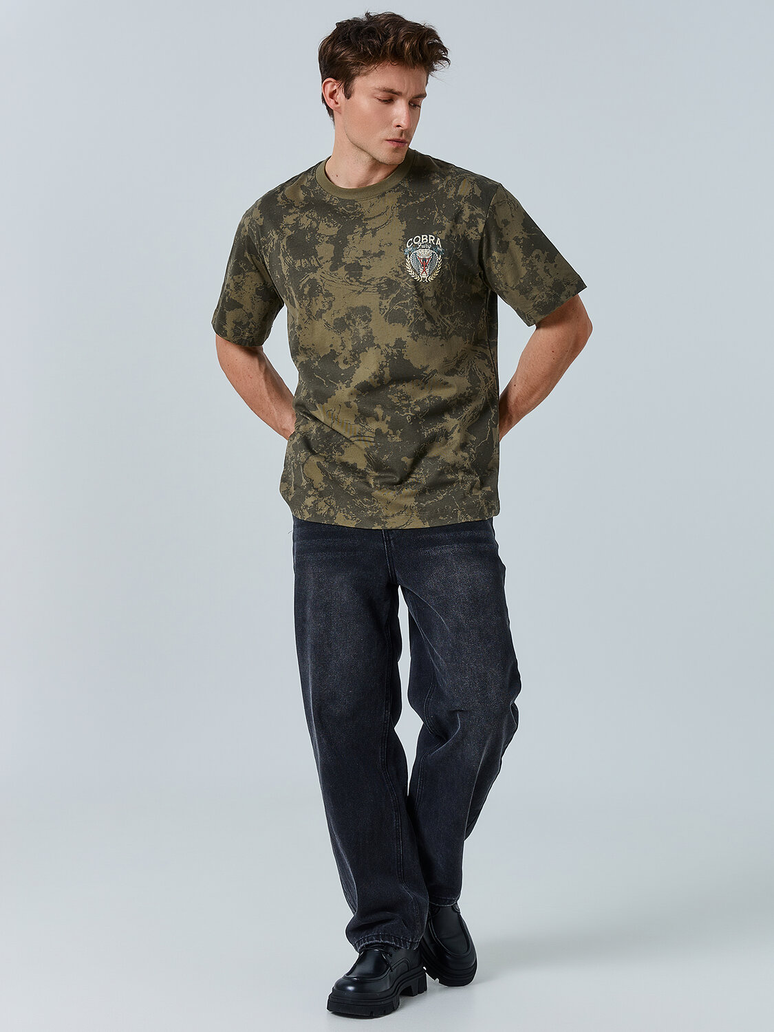 MARK FORMELLE Футболка 581729 111858 милитари варка на зеленом