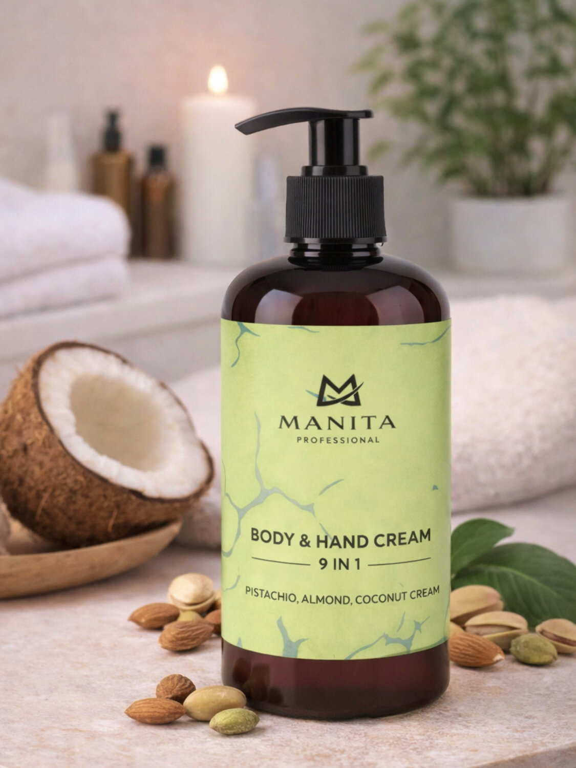 MANITA Парфюмированный крем для рук и тела / Pistachio, Almond, Coconut Cream, 300 мл 581759 28392 