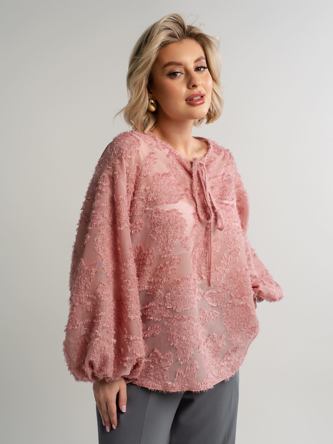 LT Collection Блуза 581788 Б15139-7М розовый