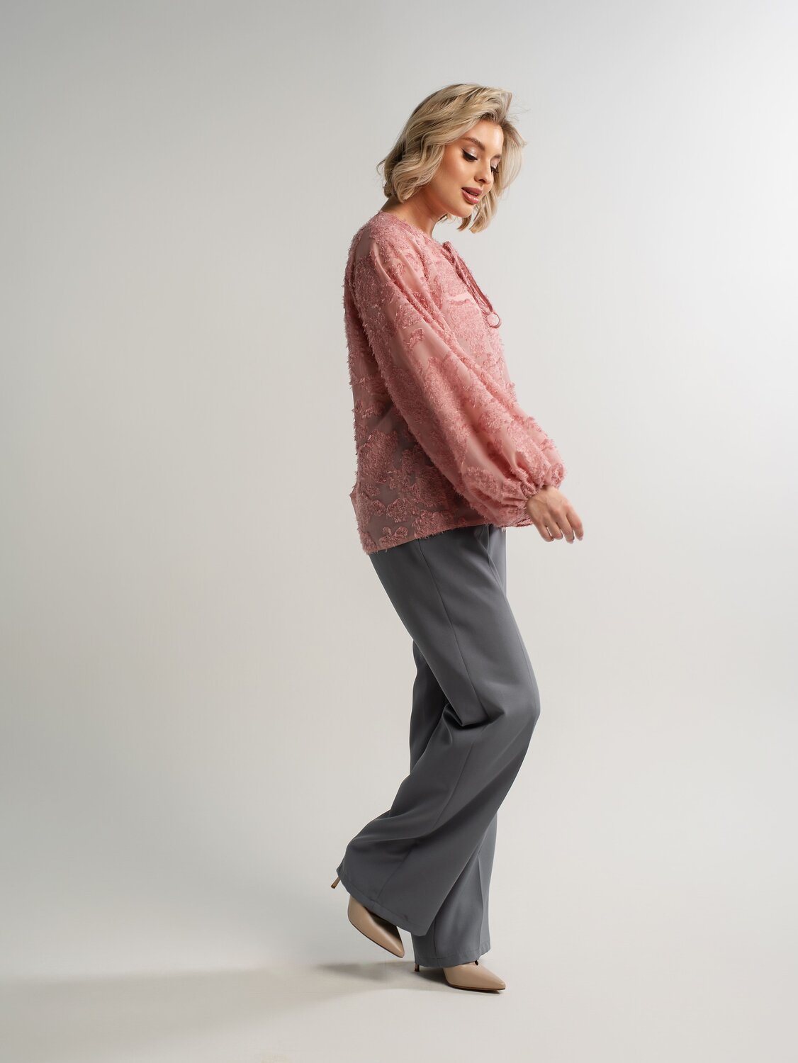 LT Collection Блуза 581788 Б15139-7М розовый