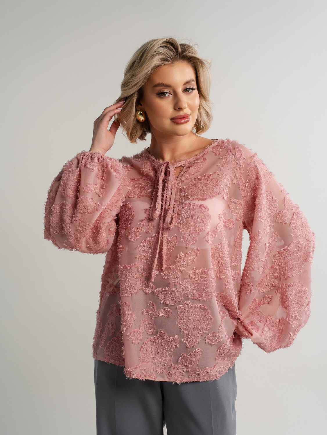 LT Collection Блуза 581788 Б15139-7М розовый