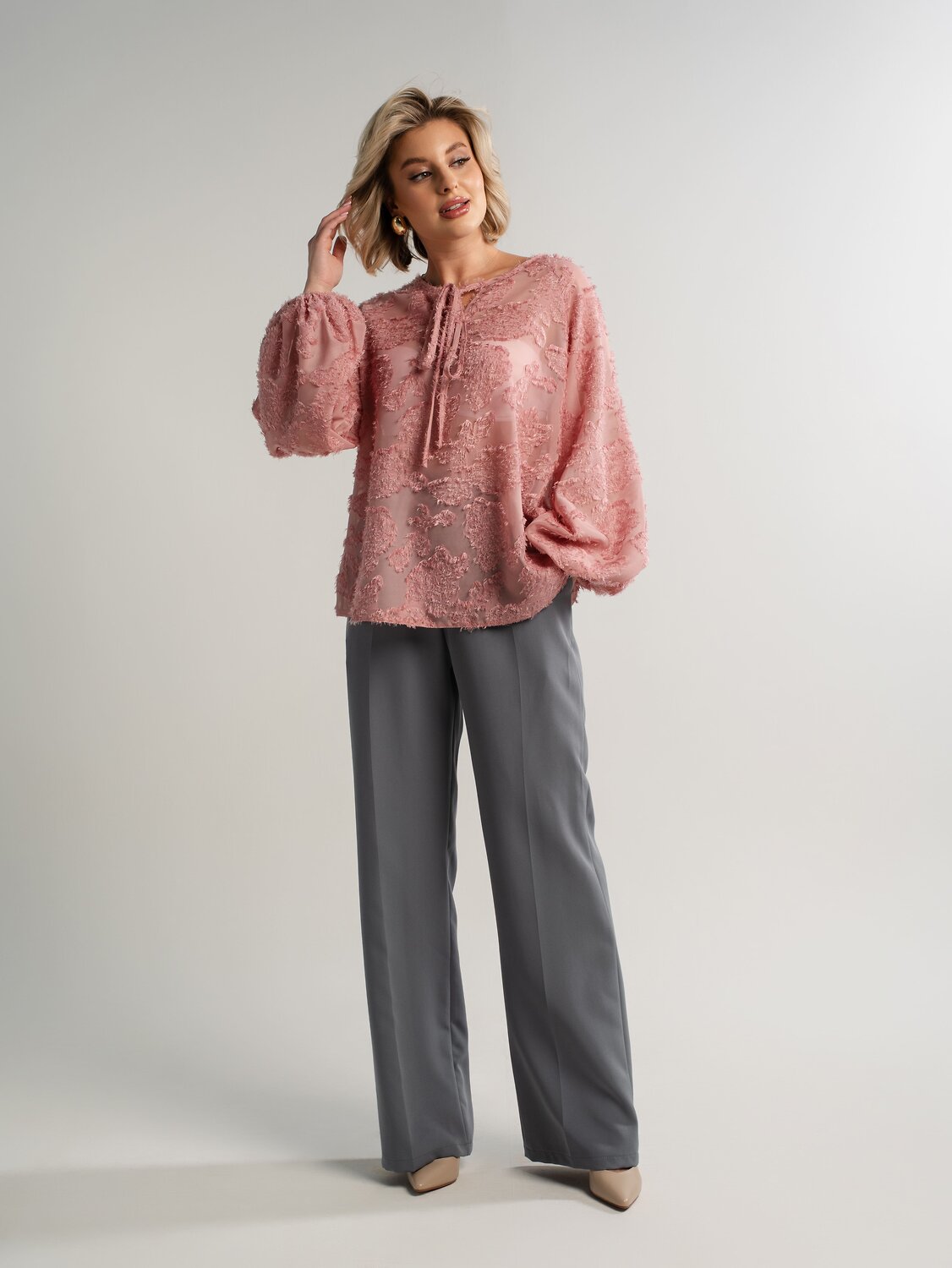 LT Collection Блуза 581788 Б15139-7М розовый