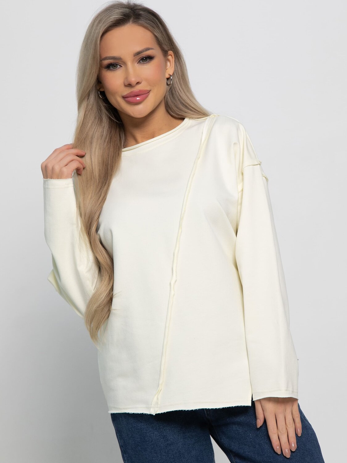 LT Collection Блуза 581791 Б15104-35М молочный