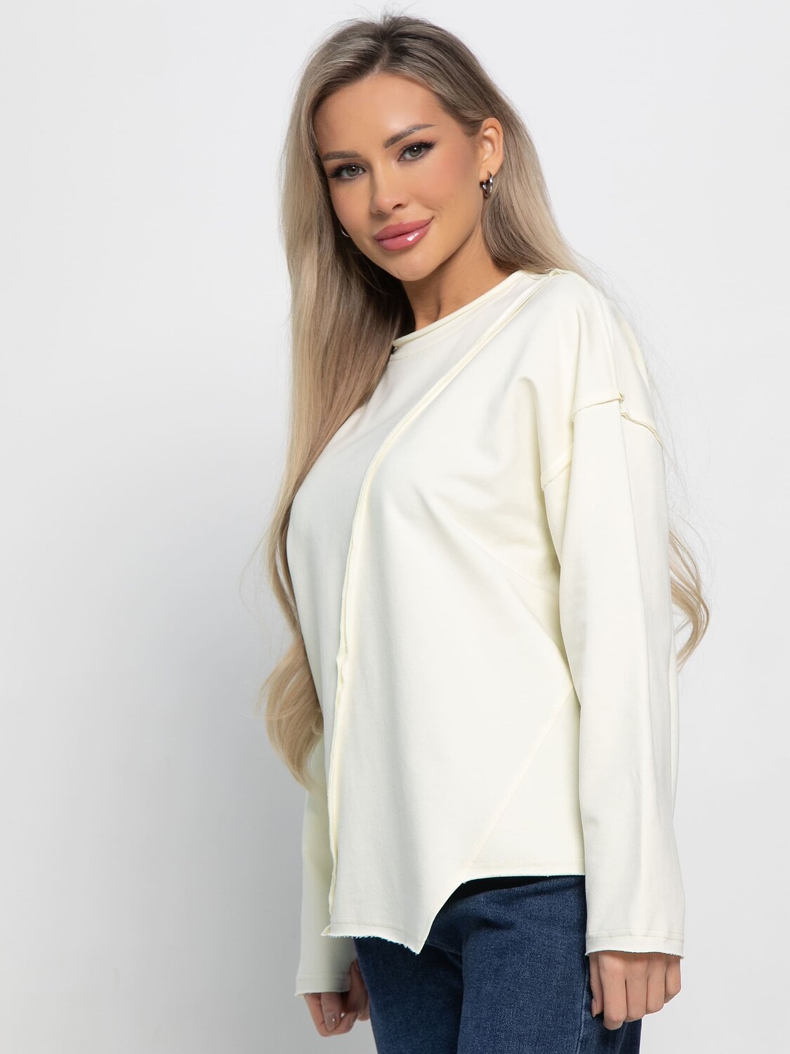 LT Collection Блуза 581791 Б15104-35М молочный