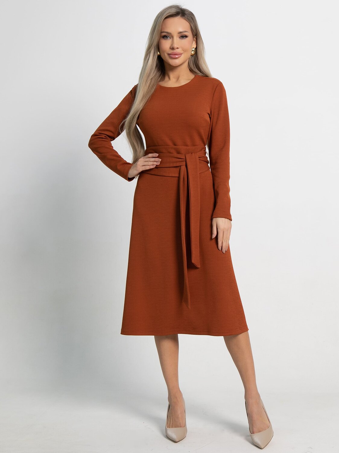 LT Collection Платье 581794 П15067-10М терракотовый