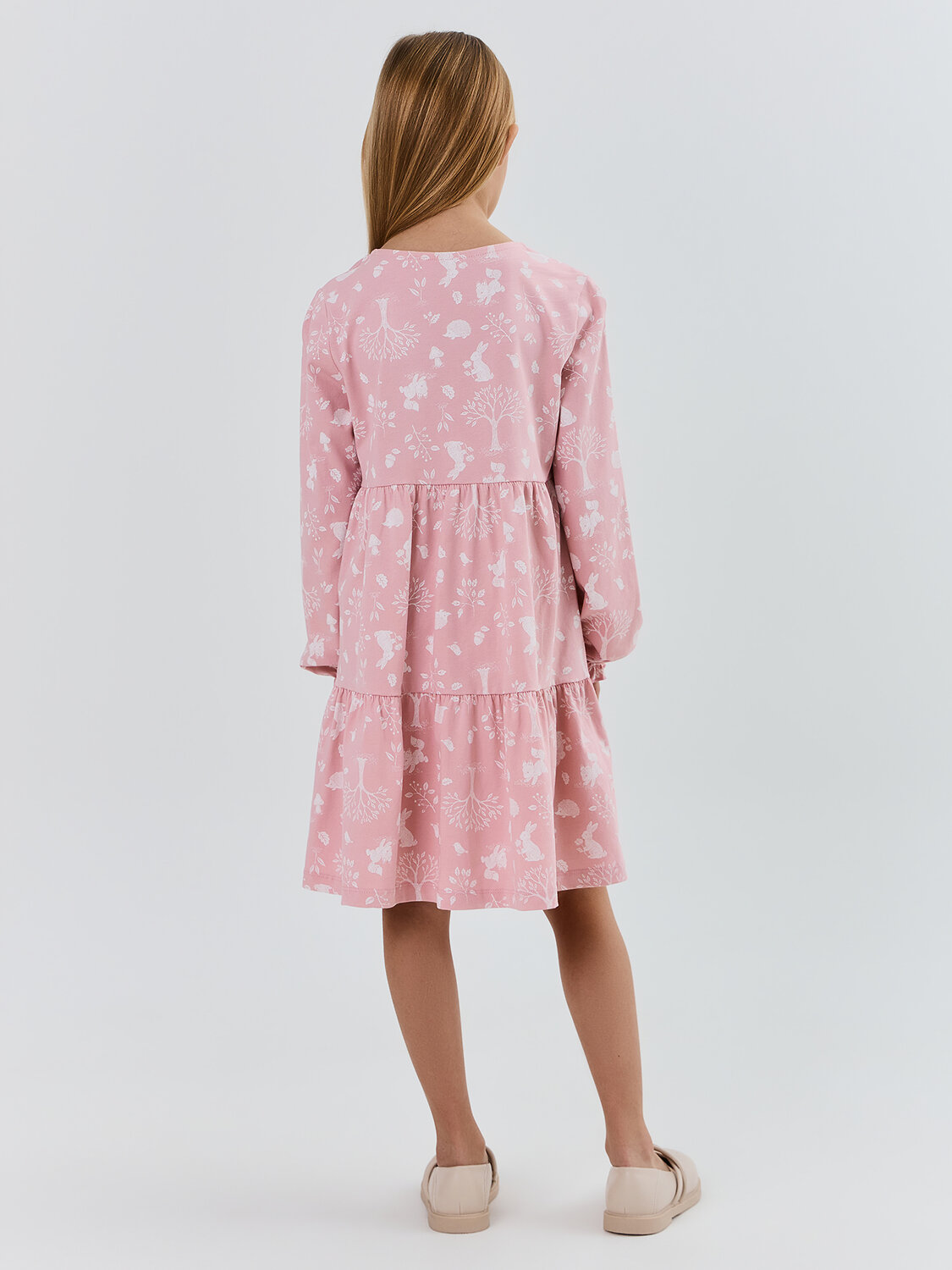 MARK FORMELLE Платье 581823 157985 лесные животные на п.розовом