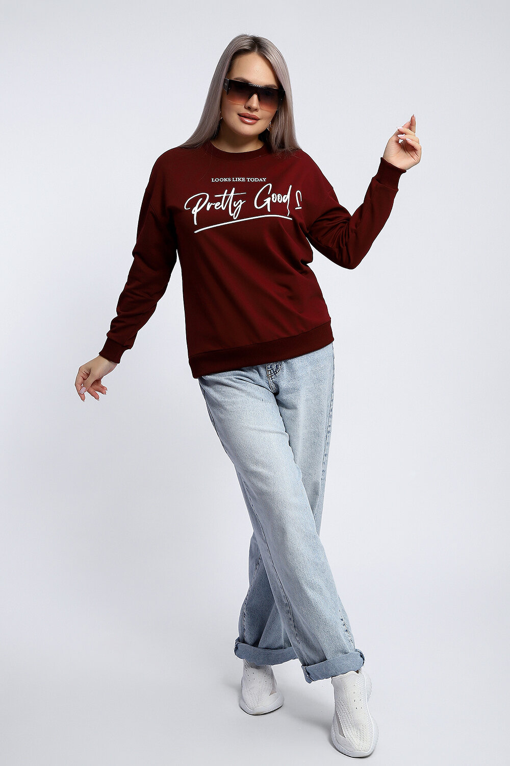 Натали Толстовка 581911 80048 бордовый