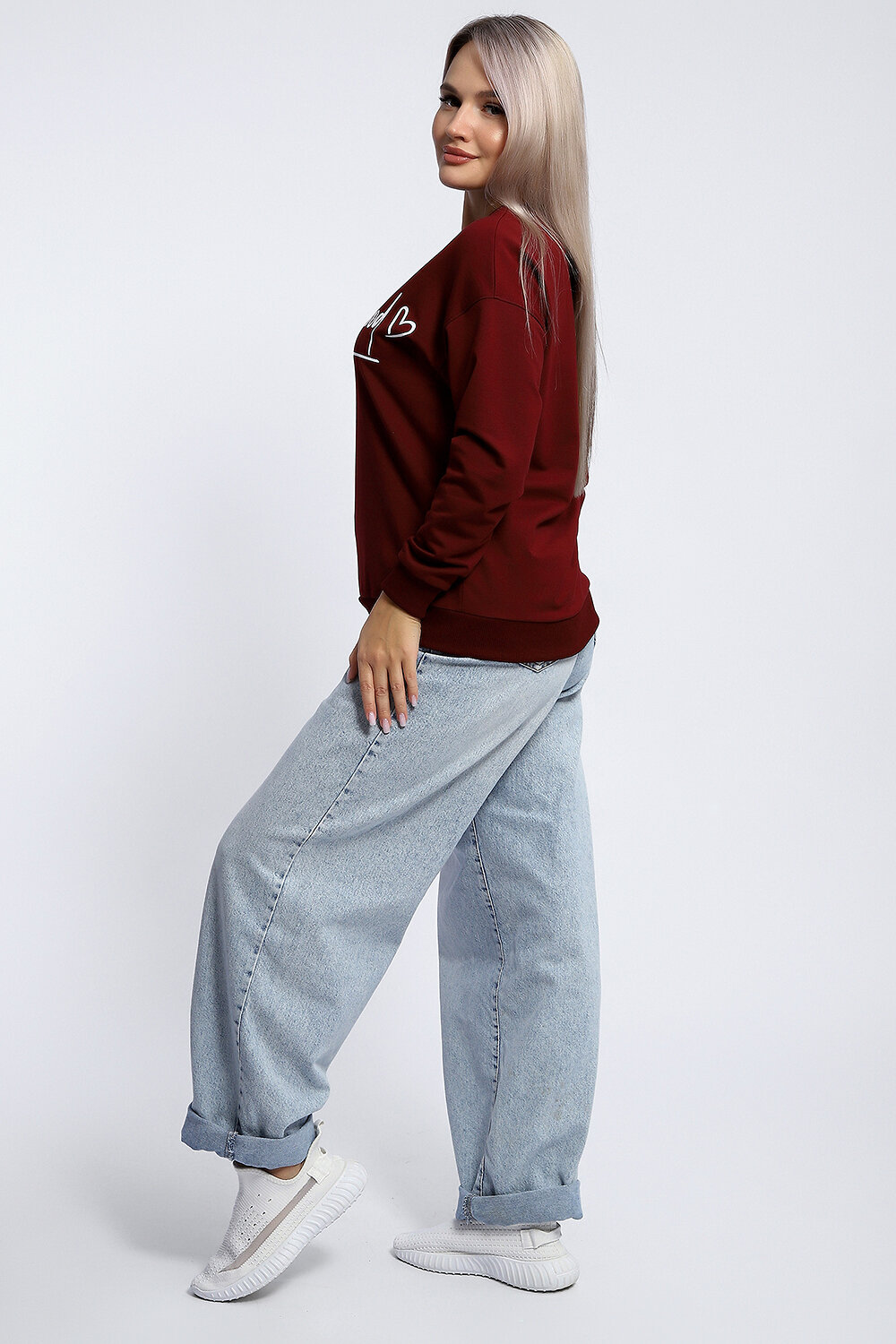 Натали Толстовка 581911 80048 бордовый