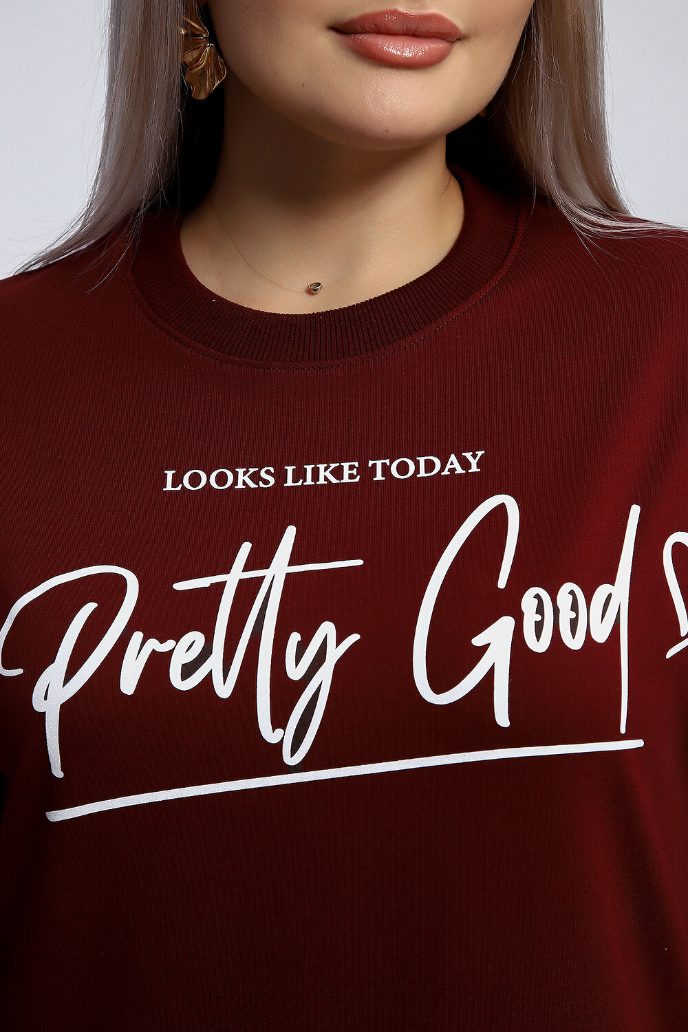 Натали Толстовка 581911 80048 бордовый