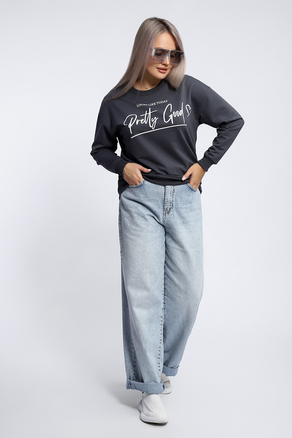 Натали Толстовка 581914 80048 темно-серый