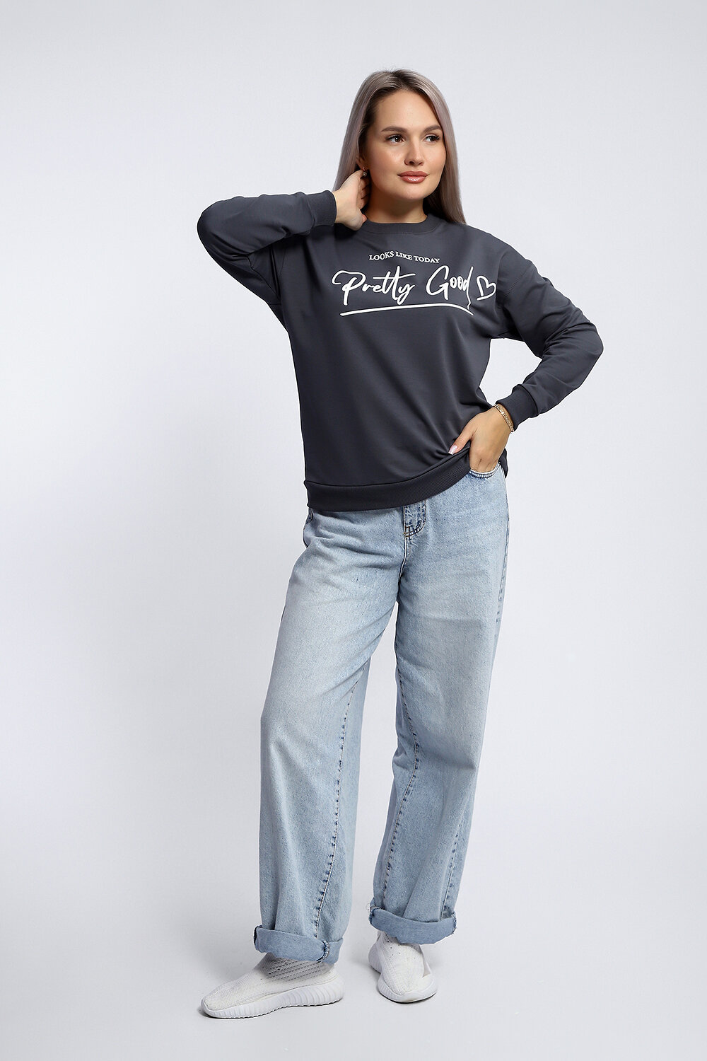 Натали Толстовка 581914 80048 темно-серый