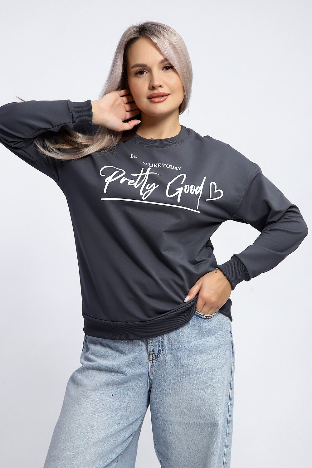 Натали Толстовка 581914 80048 темно-серый