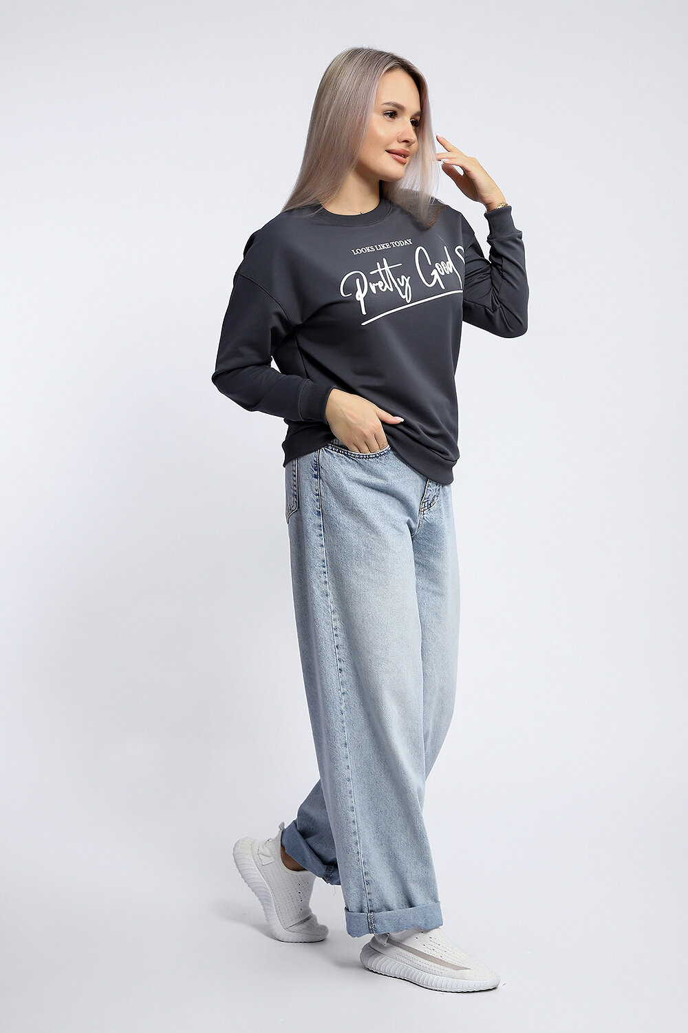 Натали Толстовка 581914 80048 темно-серый