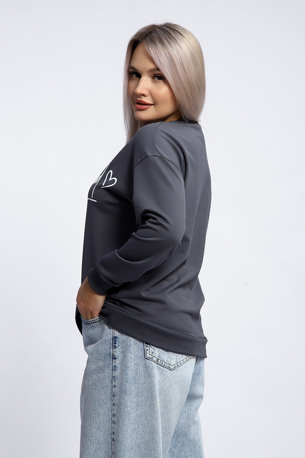 Натали Толстовка 581914 80048 темно-серый