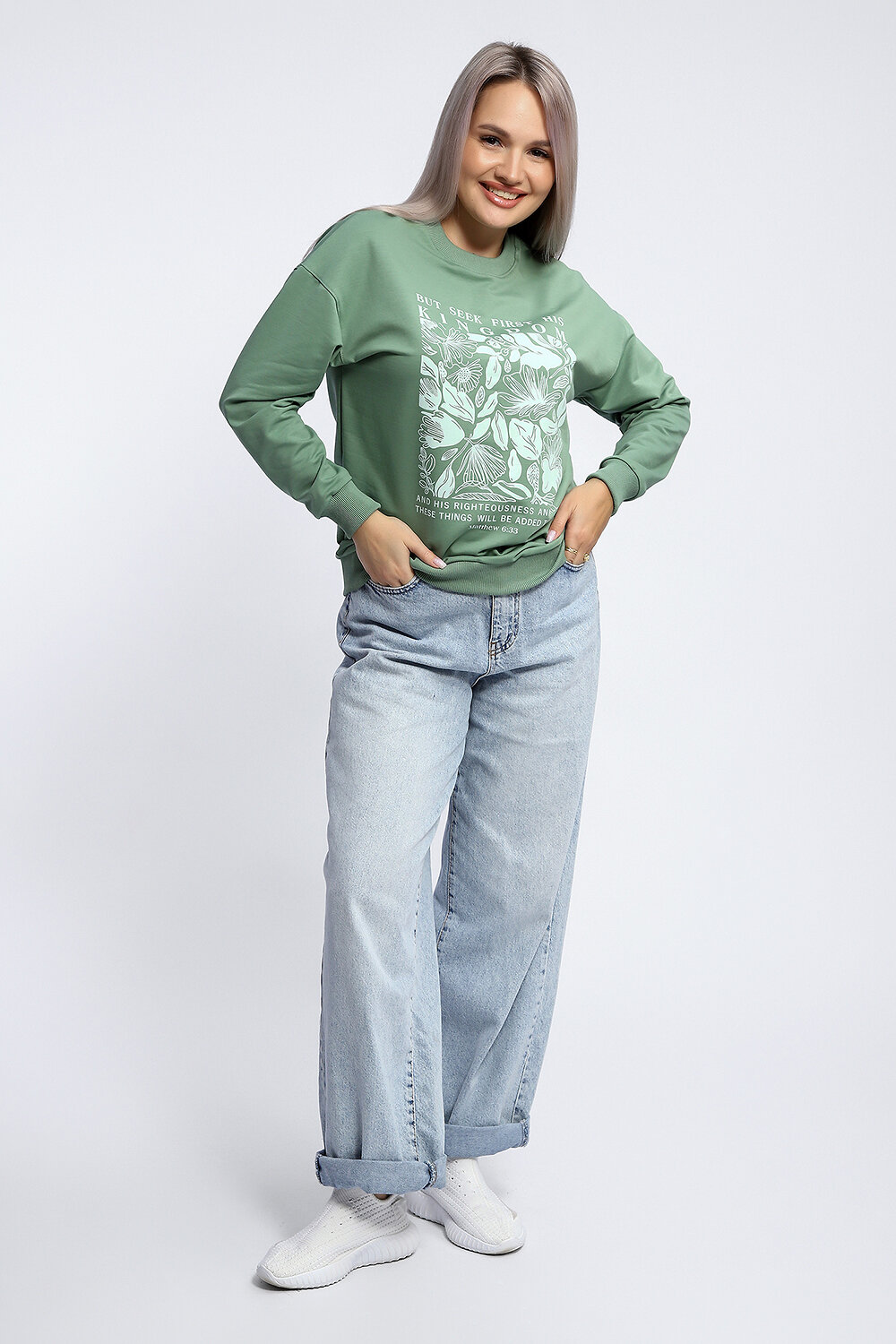 Натали Толстовка 581927 80047 фисташка