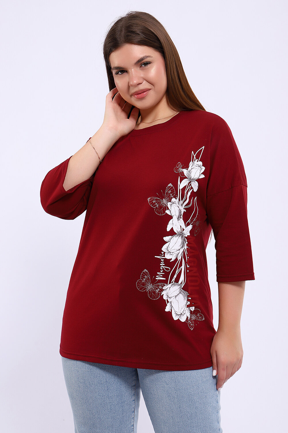 Натали Туника 581929 80045 бордовый