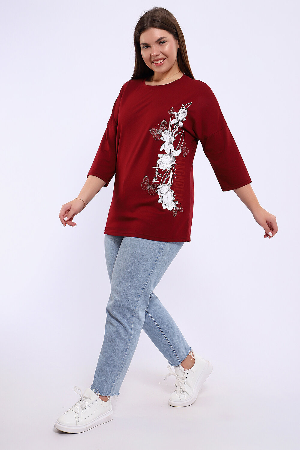 Натали Туника 581929 80045 бордовый