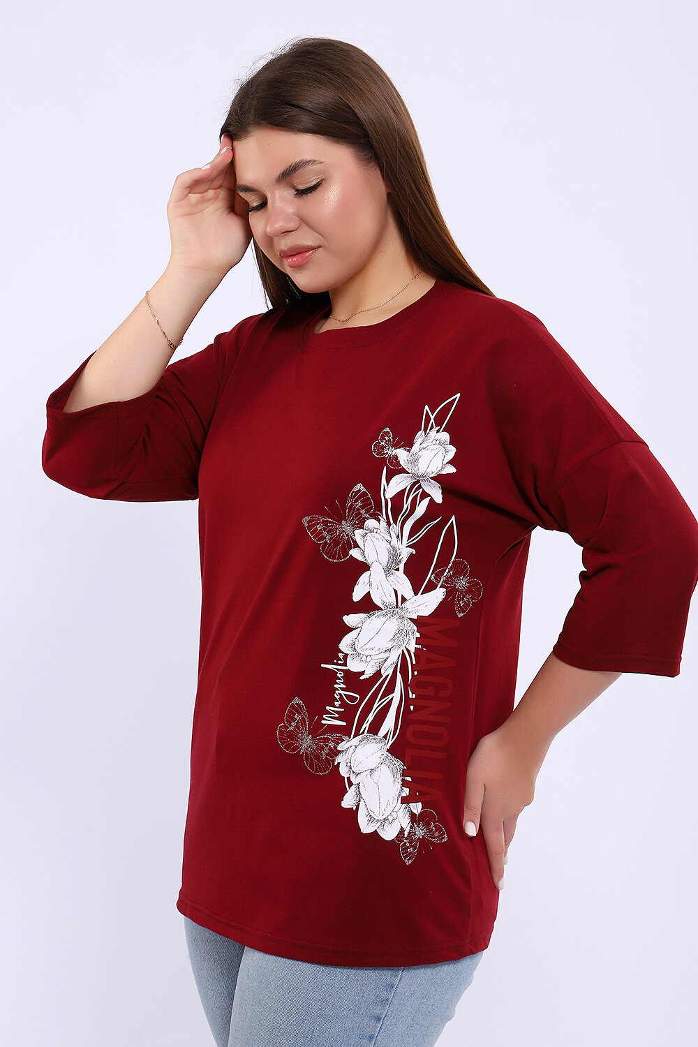 Натали Туника 581929 80045 бордовый