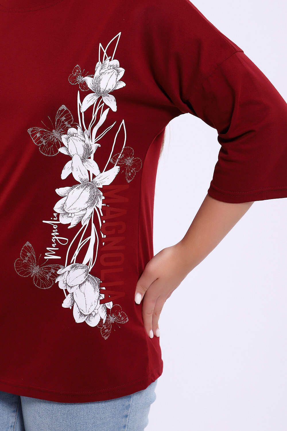 Натали Туника 581929 80045 бордовый