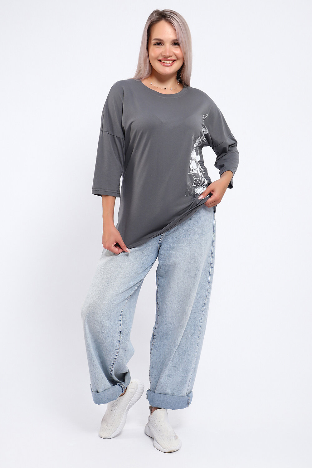 Натали Туника 581931 80045 серый