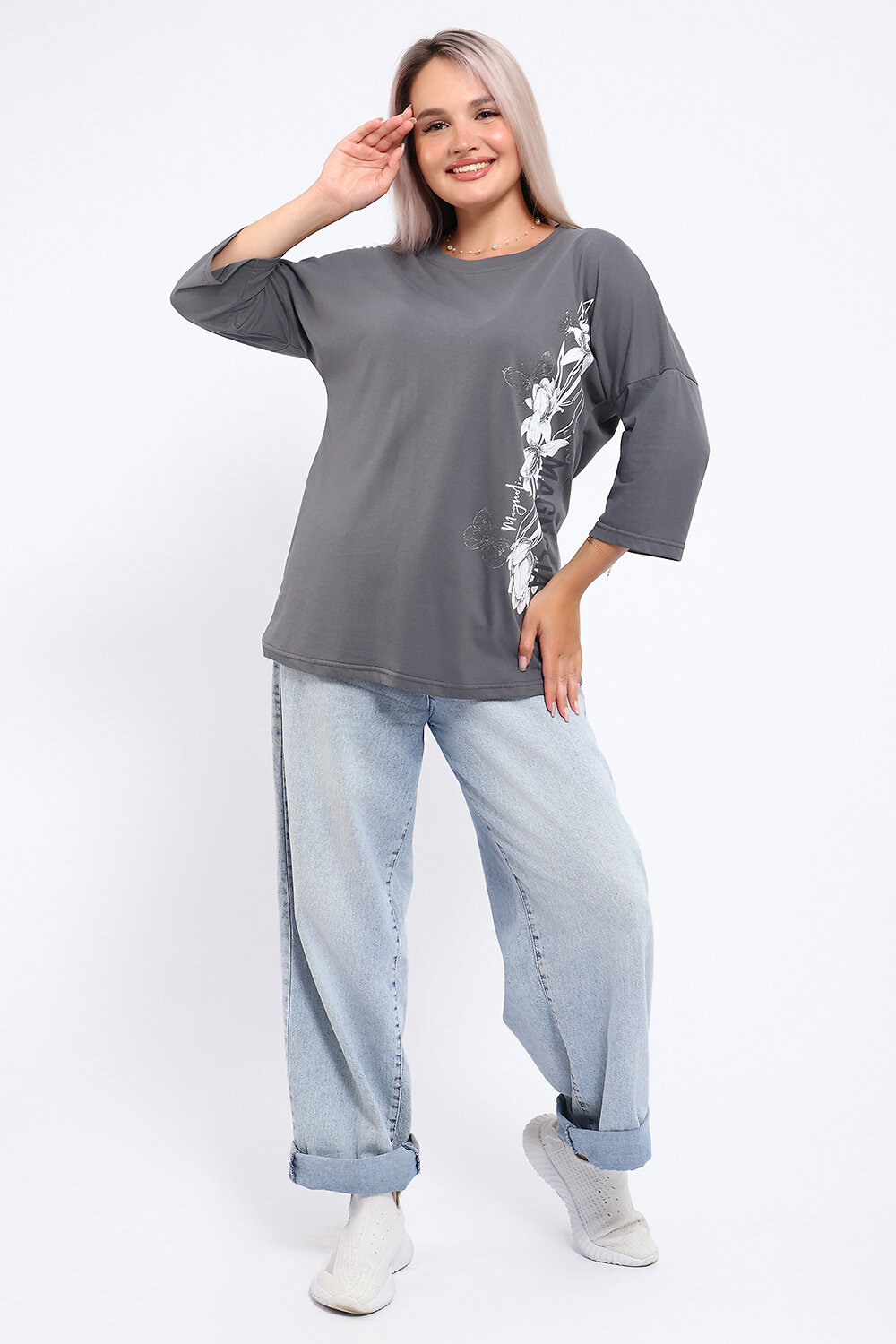 Натали Туника 581931 80045 серый