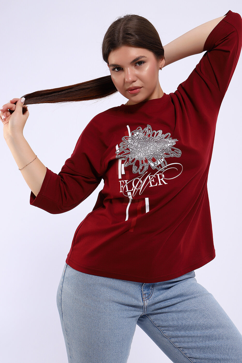 Натали Туника 581936 80044 бордовый