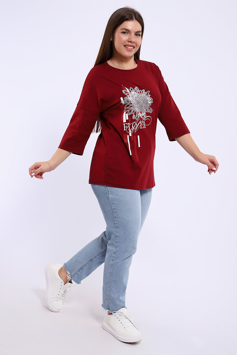 Натали Туника 581936 80044 бордовый