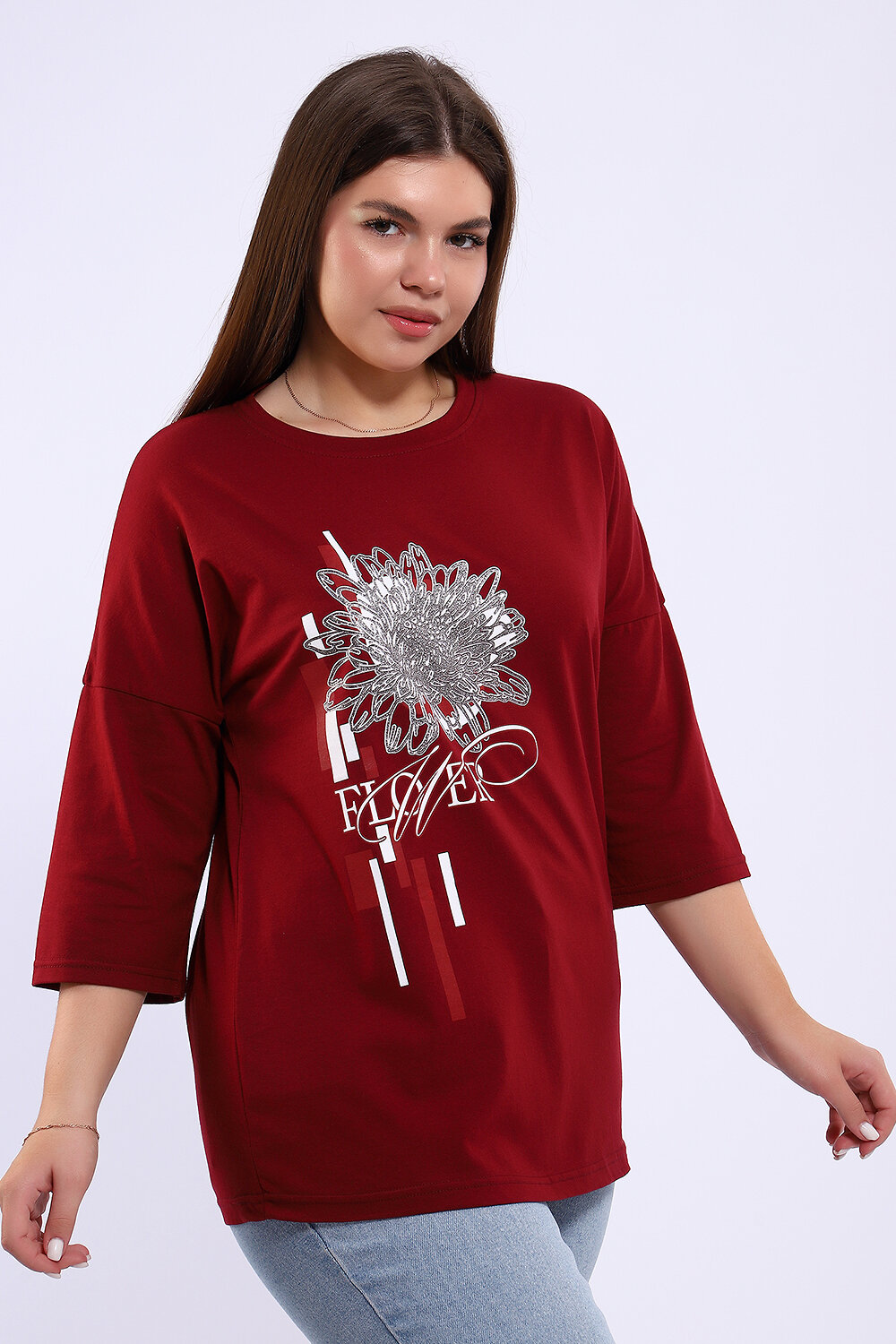 Натали Туника 581936 80044 бордовый