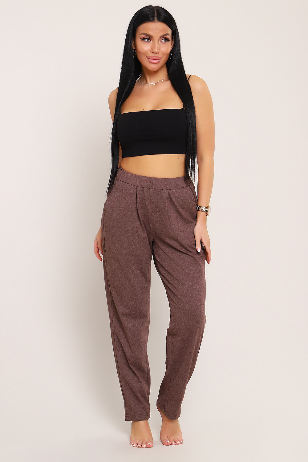 Натали Брюки 581945 80042 коричневый