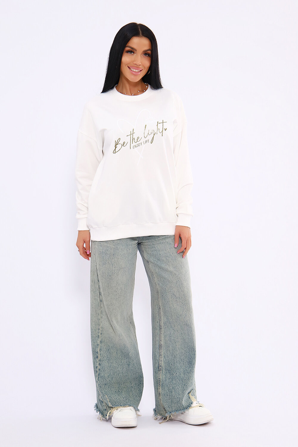 Натали Толстовка 581956 80040 молочный