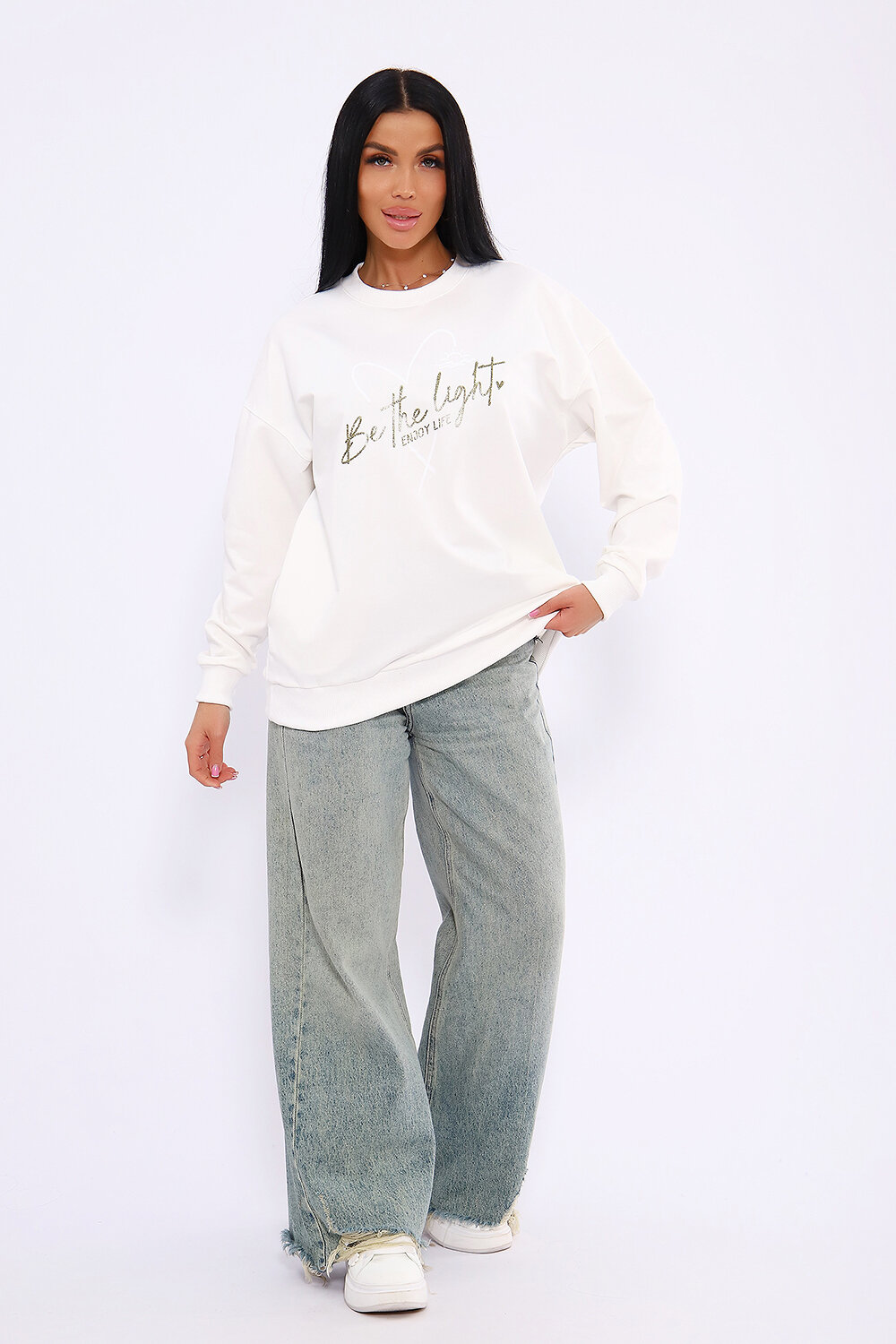 Натали Толстовка 581956 80040 молочный