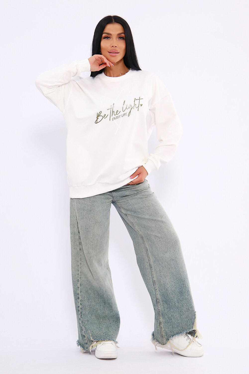 Натали Толстовка 581956 80040 молочный